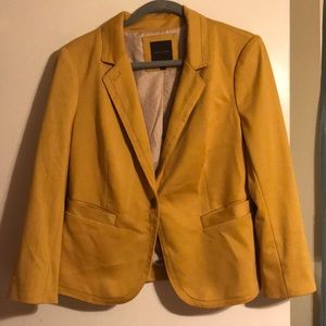 Limited mustard yellow knit blazer